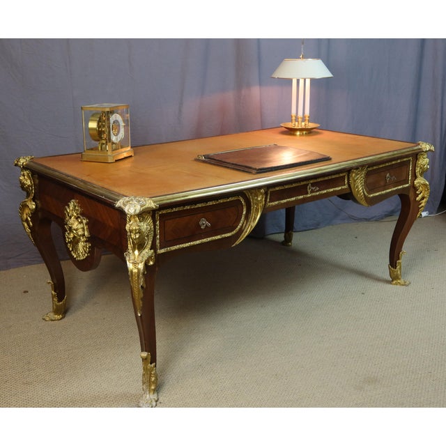 Large Louis XV Style Desk, 1890s For Sale - Image 3 of 16
