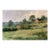 French Country Landscape Art Print – Red Barn & Chickens in a Meadow, 16" X 12" For Sale