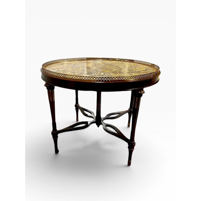 Maitland - Smith 1990s Maitland-Smith Round Center Table For Sale - Image 4 of 11