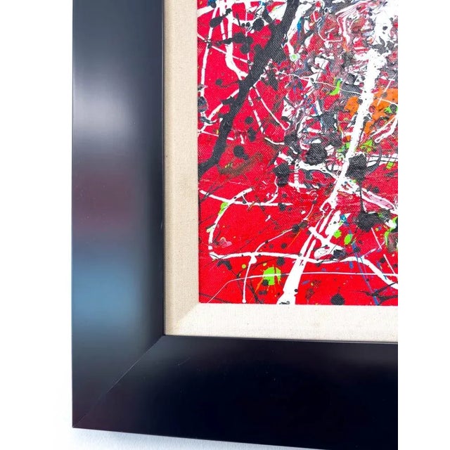 Paint Michael Schofield Abstract Large Oil on Canvas by Michael Schofield, Framed & Signed For Sale - Image 7 of 10