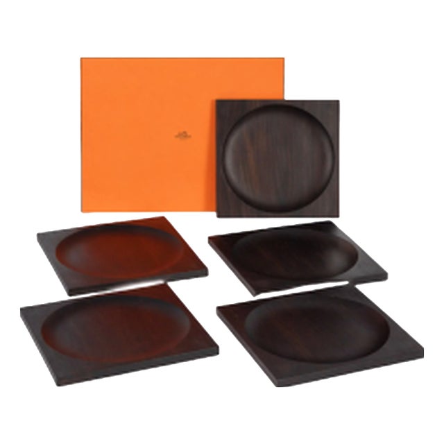 Wooden Trays from Hermès, 2010s, Set of 5 For Sale