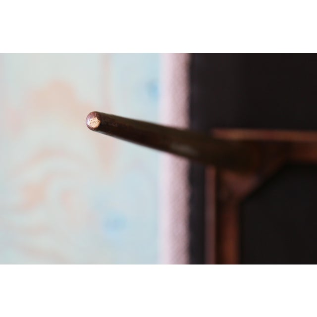 Antique White 1950s Mid Century Modern Boucle and Brass Leg Mushroom Custom Bench For Sale - Image 8 of 10