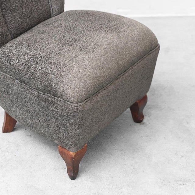Vintage Fabric and Wooden Chairs, 1950s, Set of 2 For Sale - Image 9 of 10
