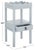 Contemporary Darlyn Scalloped 1 Drawer Accent Table in Winter Sky For Sale - Image 3 of 9