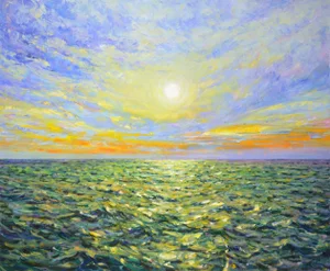 Dawn. Ocean. Original Contemporary Painting