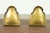 A gorgeous pair of Arts & Crafts period brass finished hand hammered copper bookends By Roycroft (signed with impressed...