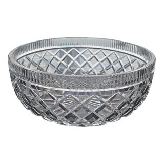 Waterford Killeen Diamond Cut Crystal Bowl - Large 9.75" Centerpiece For Sale