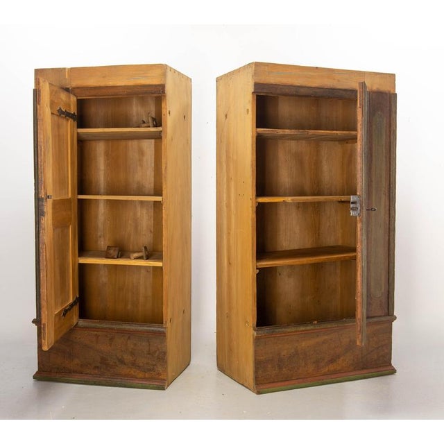 Late 18th Century Swiss Painted Wedding Pine Armoire For Sale - Image 10 of 18
