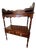 1980s Sheraton Style Mahogany Wash Stand With Corner Shelves and Drawers For Sale