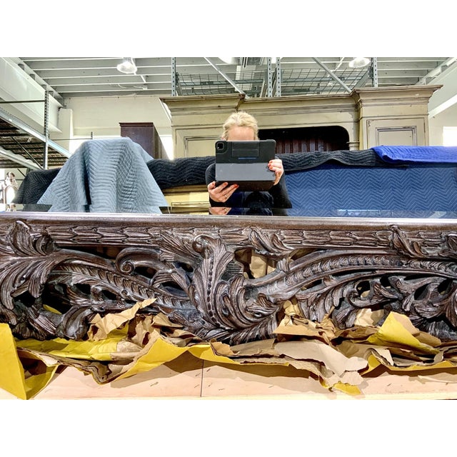 Vintage Monumental Rococò Style Rectangular Wall Mirror For Sale - Image 15 of 18