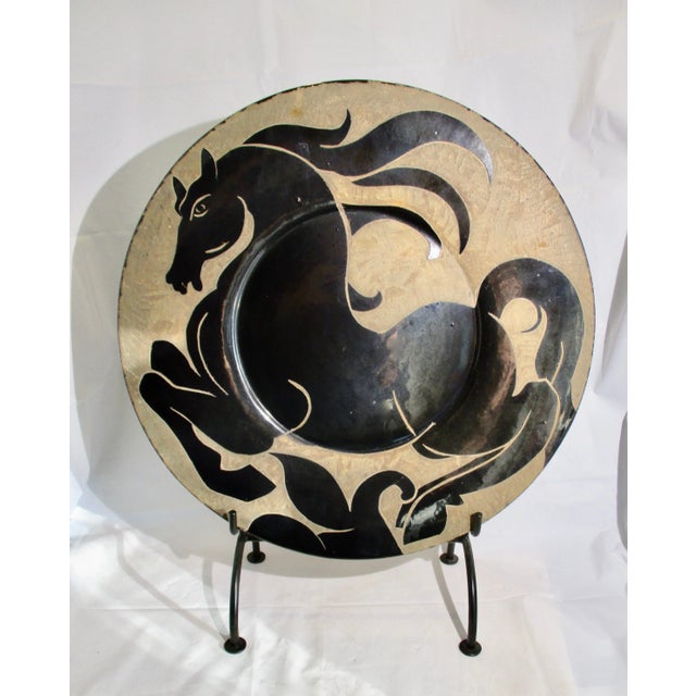 Biot, Ceramic Horse Motif Decorative Charger For Sale - Image 11 of 11