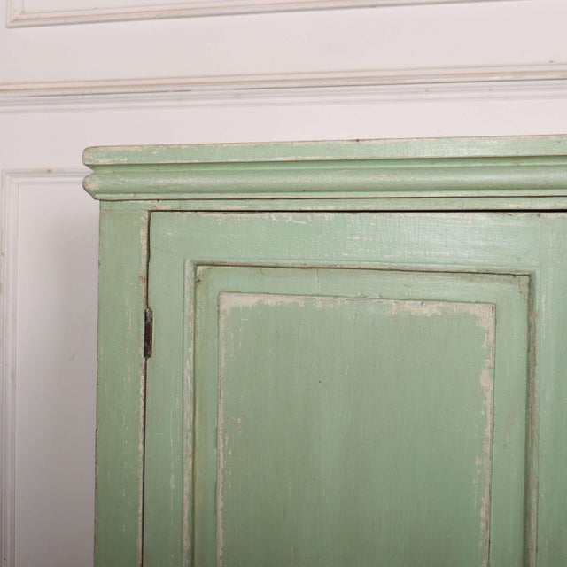 Large English painted four door oak buffet with great storage. 1890. This piece is designed in the style of the selected...