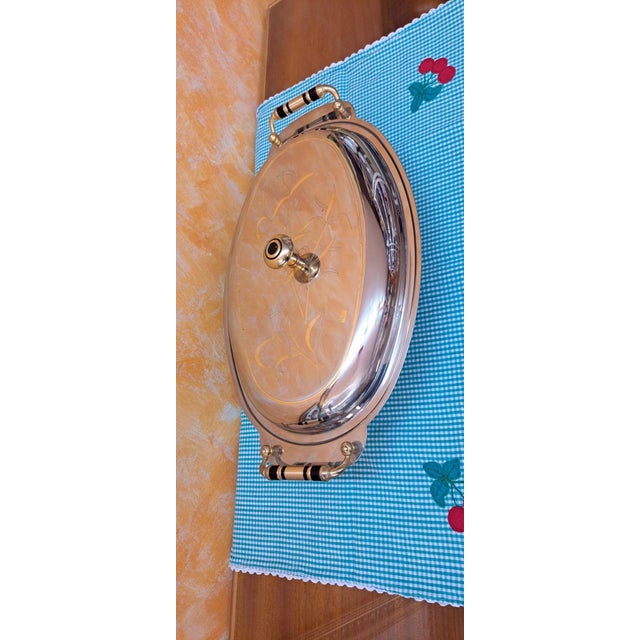 Stainless Steel and Gold Tray from Giorinox, 1985 For Sale - Image 9 of 10