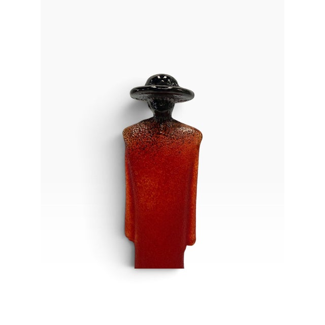 Early 21st Century Kosta Boda "Catwalk" Series "Pretty Woman" Red Art Glass Sculpture by Kjell Engman For Sale - Image 5 of 6