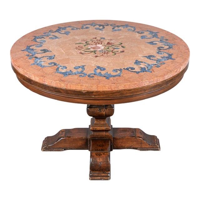 19th Century French Center Table Brazilian Marble For Sale