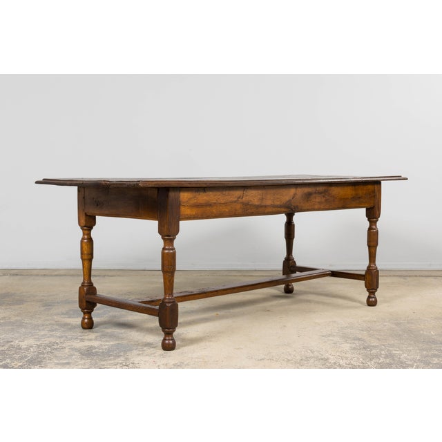 Early 19th Century French Provincial Oak Farmhouse Table For Sale - Image 13 of 18