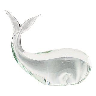 Licio Zanetti, Murano Glass Whale Sculpture, 1950s, Murano Glass For Sale