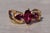 Gold The Mattagami: Ladies 14K Garnet Three Stone Ring For Sale - Image 8 of 10