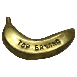 "Top Banana" Brass Paperweight For Sale