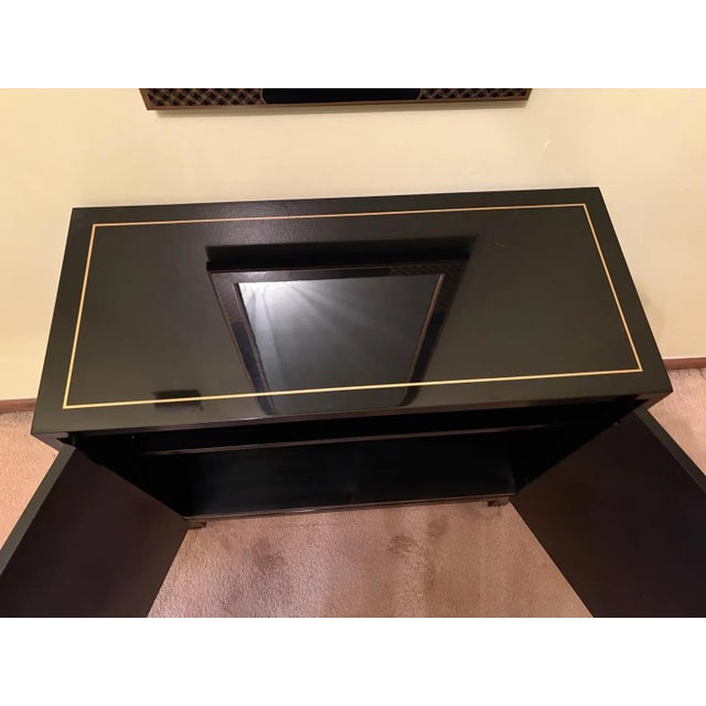 Vintage Drexel Heritage Et Cetera Collection Chinoiserie Style Cabinet & Mirror For Sale In Chicago - Image 6 of 6