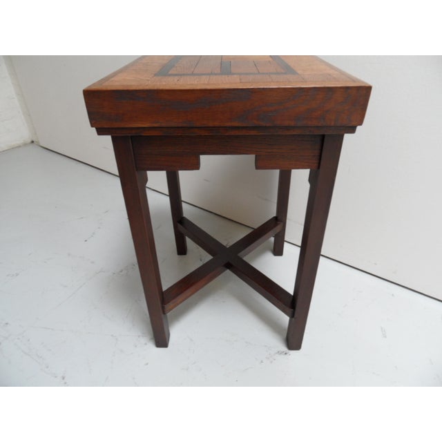 19th Century Art Deco Amsterdam School Oak Coffee Table, 1890s For Sale - Image 5 of 11