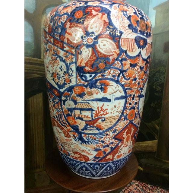 Antique Imari Vase, Meiji Period Floor Vase For Sale - Image 9 of 12