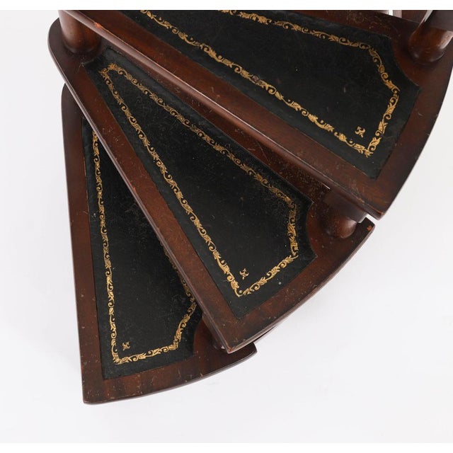 Vintage Mahogany Spiral Library Steps, 1980s For Sale - Image 3 of 9