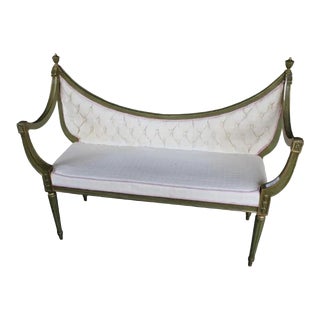 1930s Jansen Tufted Bench in the Art Deco Style For Sale