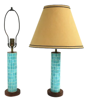 Tile Mosaic Table Lamps - A Pair