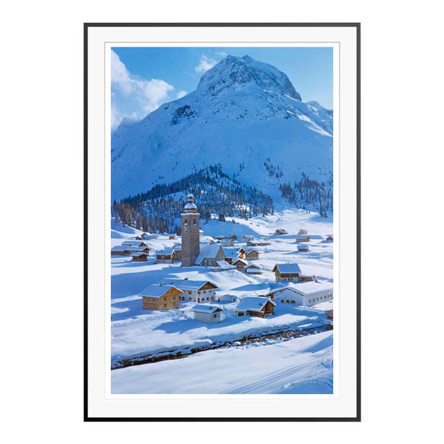 Toni Frissell 'St. Anton in Winter' Archival Pigment Print Framed in Black For Sale