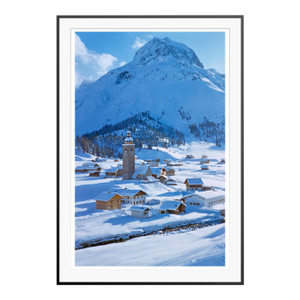 Toni Frissell 'St. Anton in Winter' Archival Pigment Print Framed in Black