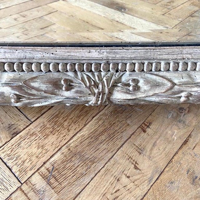 Gold Late 20th Century Large Italian Faded Faded Stripped Gilt Wood Mirror For Sale - Image 8 of 11