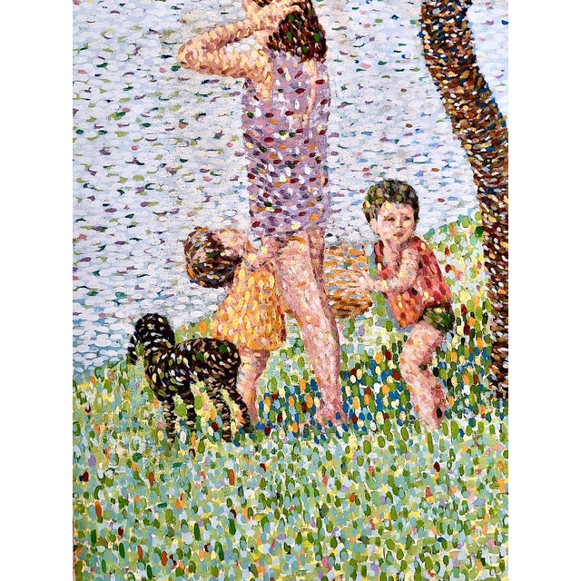 A Figurative Pointillist Painting After Georges Seurat’s “Sunday Afternoon…” by Brenda Joysmith For Sale In San Francisco - Image 6 of 15