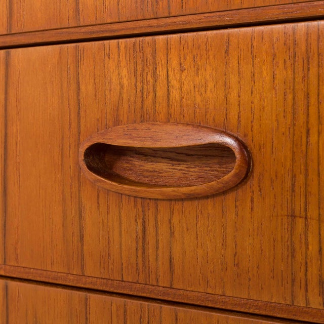 Brown Small Vintage Danish Teak Dresser, 1960s For Sale - Image 8 of 12