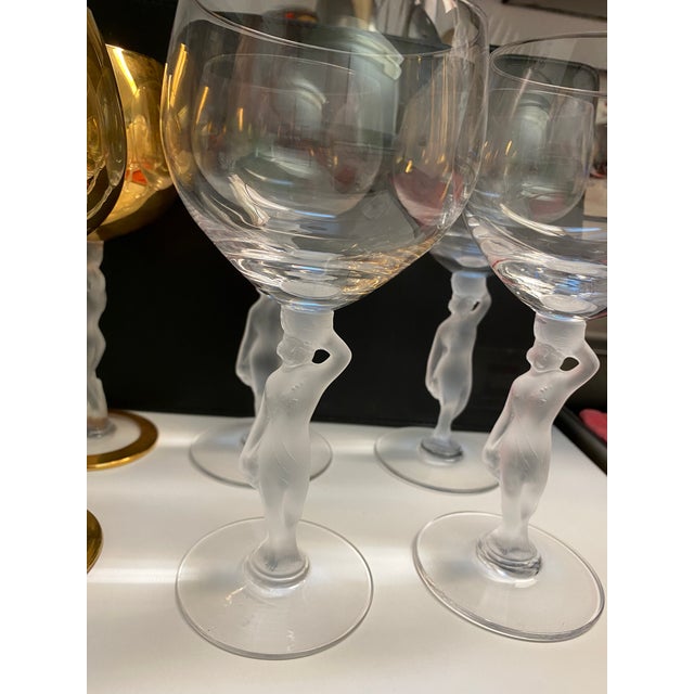 Vintage 70’s Lalique style Wine glasses . I have so many different beautiful crystal ware and no space.
