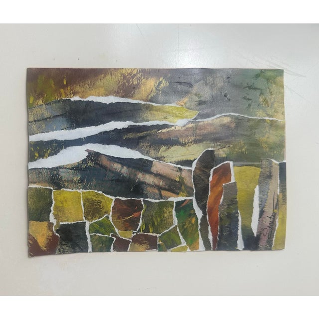 “Fragmented Forest” Signed Original Collage by Nancy Smith For Sale - Image 4 of 5