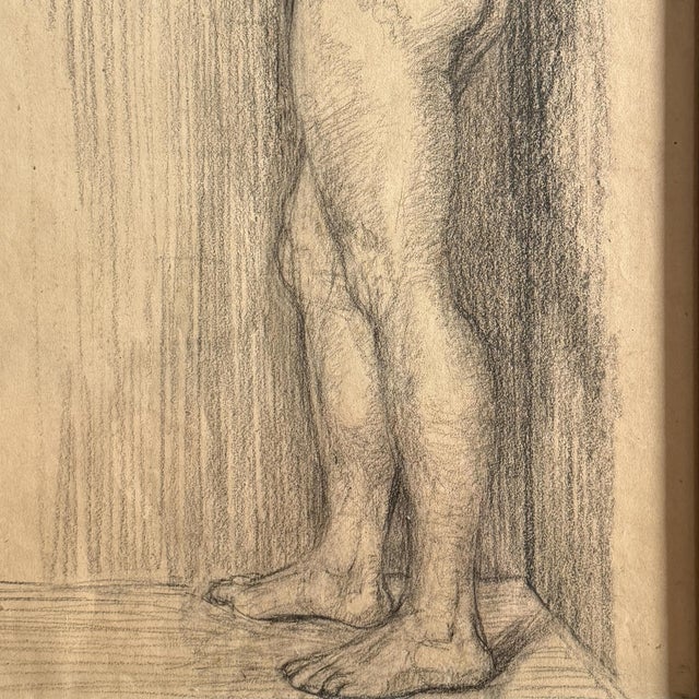Framed 19th Century Male Figure Drawing After Ferdinand Hodler For Sale - Image 9 of 11