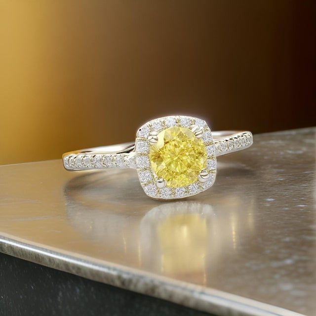 Metal Natural Sapphire Diamond Ring Size 5.5, 14k Gold 1.31 TCW Certified For Sale - Image 7 of 9
