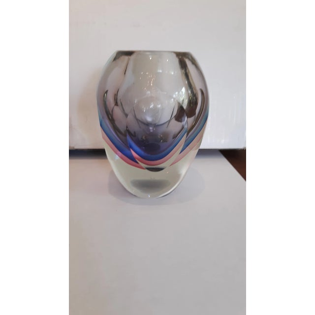 Mid 20th Century Flavio Poli Segusa Sommerso Murano Vase For Sale - Image 5 of 5