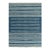 Rug & Kilim's Contemporary Dhurrie Rug in Blue and Off-White Stripes - 5x8 For Sale