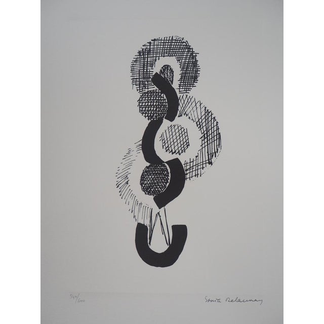 After Sonia Delaunay, Orphism, Dance, Endless Rhythm, Signed Lithograph For Sale - Image 6 of 6