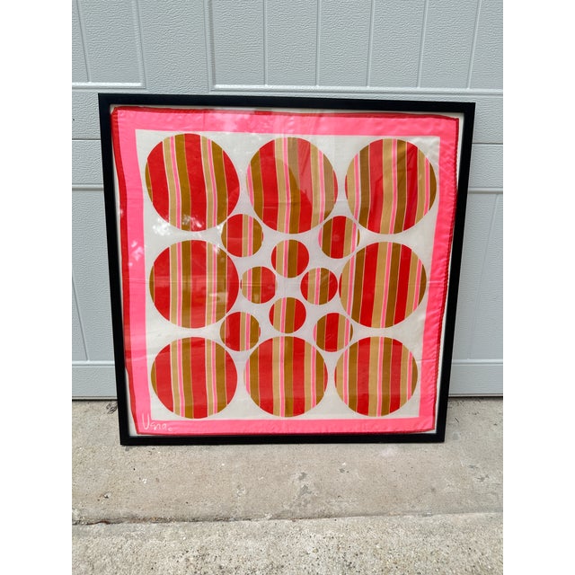 Mid 20th Century Vintage Vera Neumann Framed Scarf For Sale - Image 5 of 5