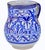 Stunning one-of-a-kind antique Moroccan ceramic pitcher meticulously handcrafted and glazed in an ornate curved silhouette...
