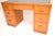 Art Deco Satin Birch Leather Top Pedestal Desk, 1930 For Sale - Image 10 of 11