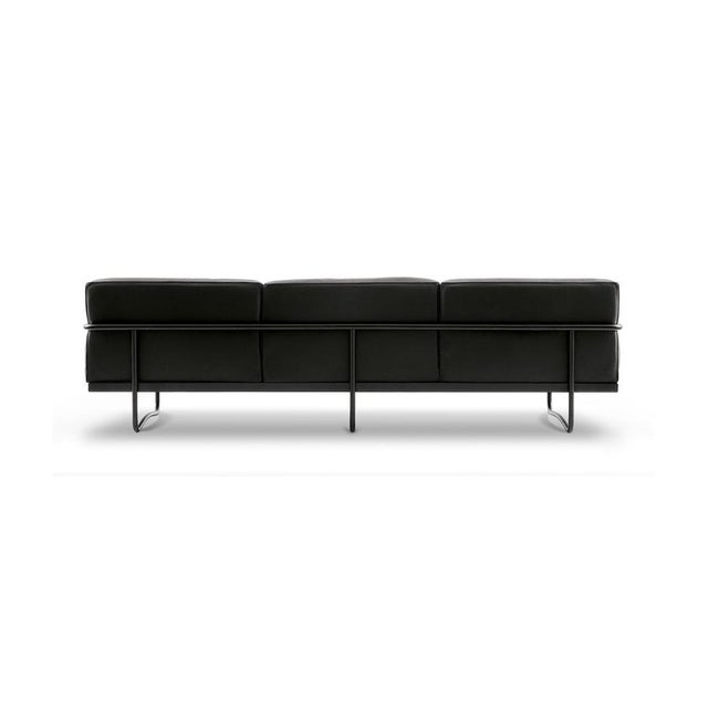 LC5 Black Leather Sofa from Cassina For Sale - Image 3 of 7
