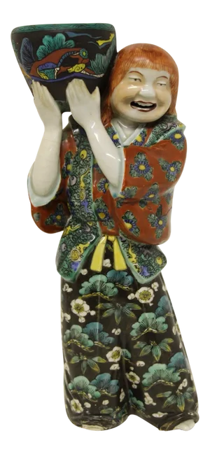Smiling Chinese Lady Ceramic Figure