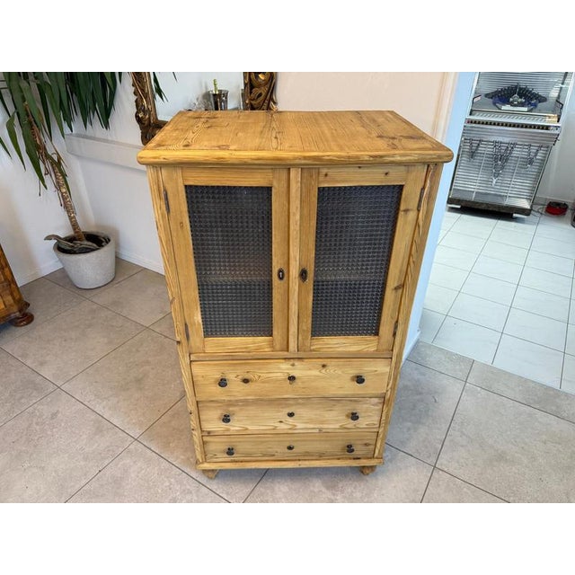 Rustic Farmhouse Cupboard in Spruce Wood For Sale - Image 9 of 14