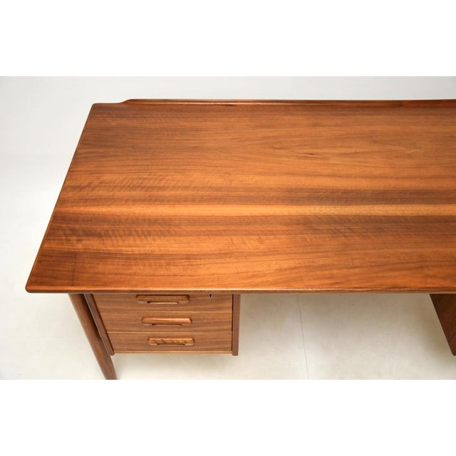 Vintage Swedish Walnut Desk by Goran Strand for Lelangs Mobelfabrik, 1960 For Sale - Image 6 of 13