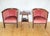 Antique Art Nouveau Edwardian Barrel Back Tub Armchairs in Mahogany and Pink Upholstery, 1910, Set of 2 For Sale - Image 13 of 18