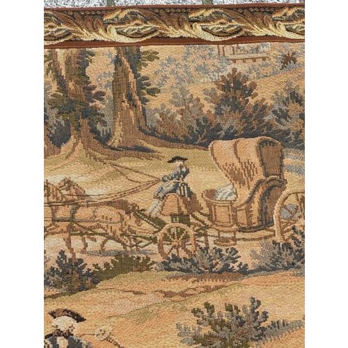 Vintage French Aubusson Style Jacquard Tapestry Hunting with Hounds, 1970s For Sale - Image 16 of 18